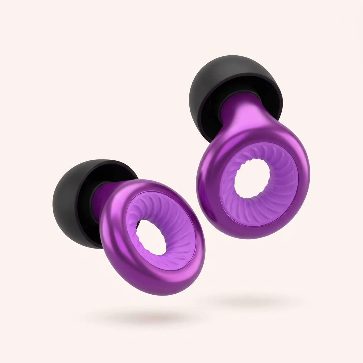 Ring Earplugs in Purple