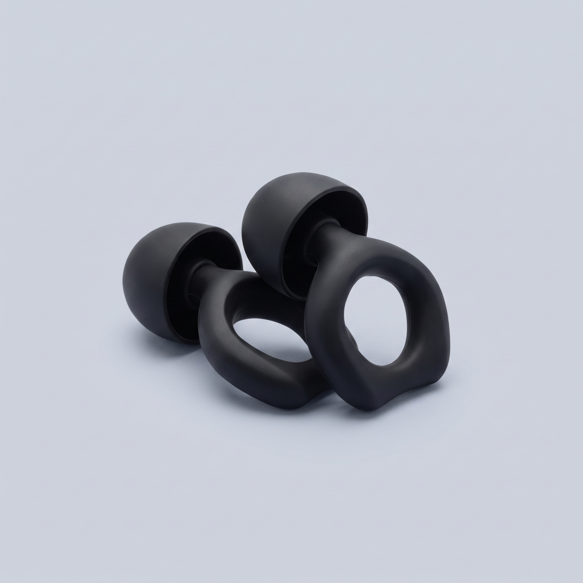 Silicone Earplugs in Black, pair