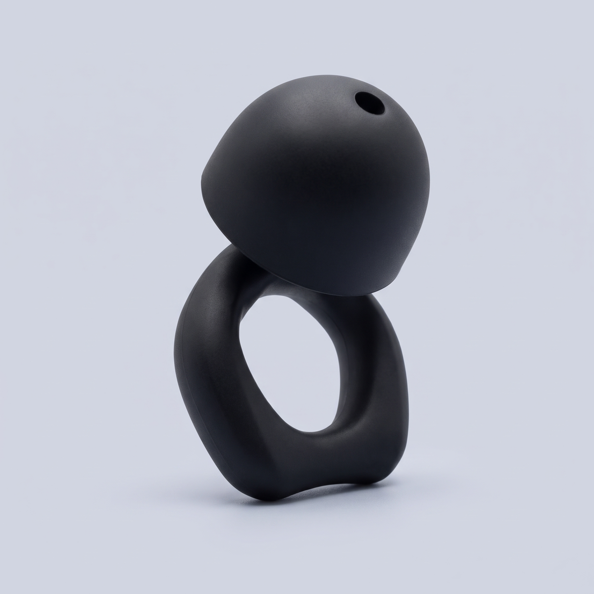 Silicone Earplugs in Black, standing