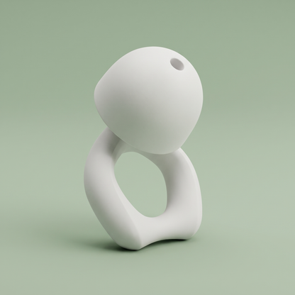 Silicone Earplugs in White, standing