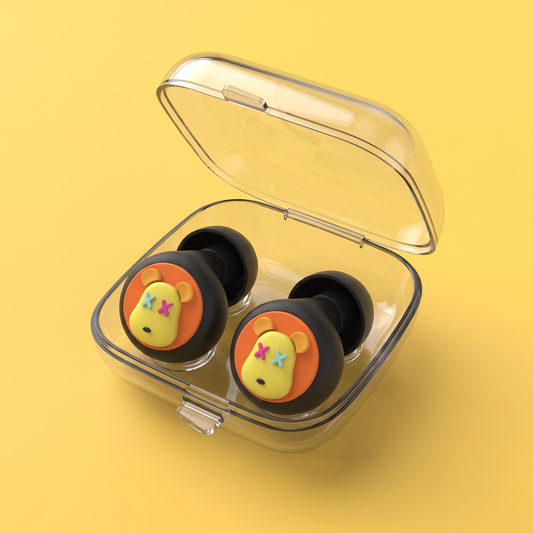 Bear Earplugs, hero in clear case