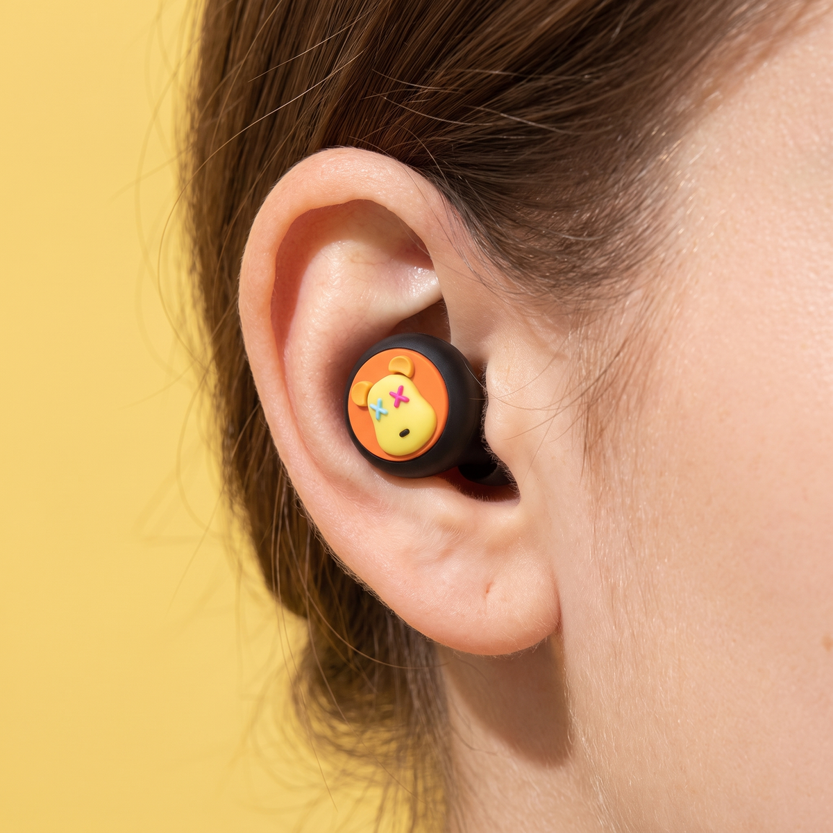 Bear Earplugs, worn in ear