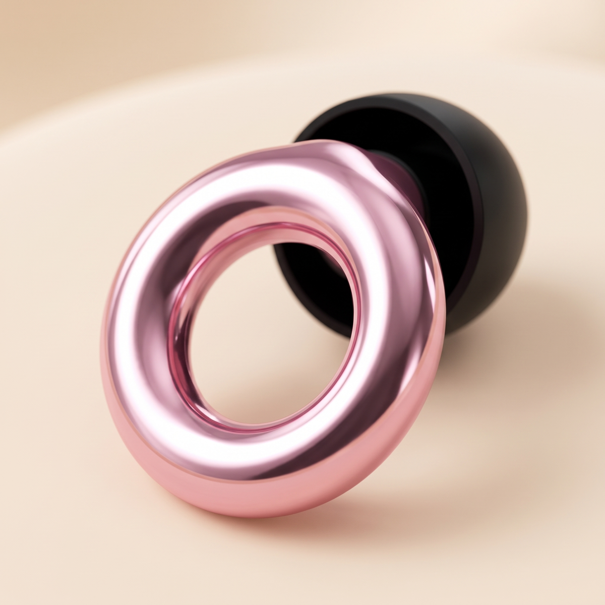 Metal Edition Earplugs in Rose Gold, macro